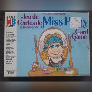 1980 The Very Fashionable Miss Piggy Card Game MB Henson COMPLETE